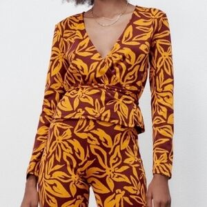 Zara jacquard wrap trop